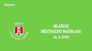 Hlášení městského rozhlasu – Lysá nad Labem 24.3.2020