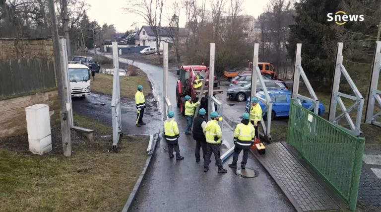 Výstavba protipovodňových zábran v Benátkách nad Jizerou