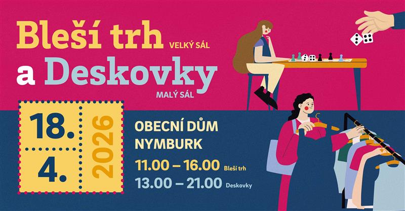 Bleší trh a deskové hry v Obecním domě Nymburk