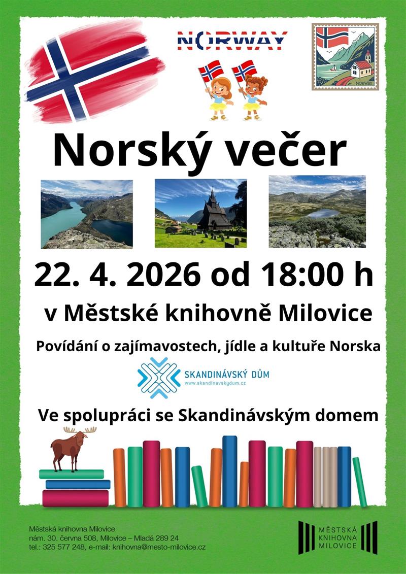Norský večer – Městská knihovna Milovice