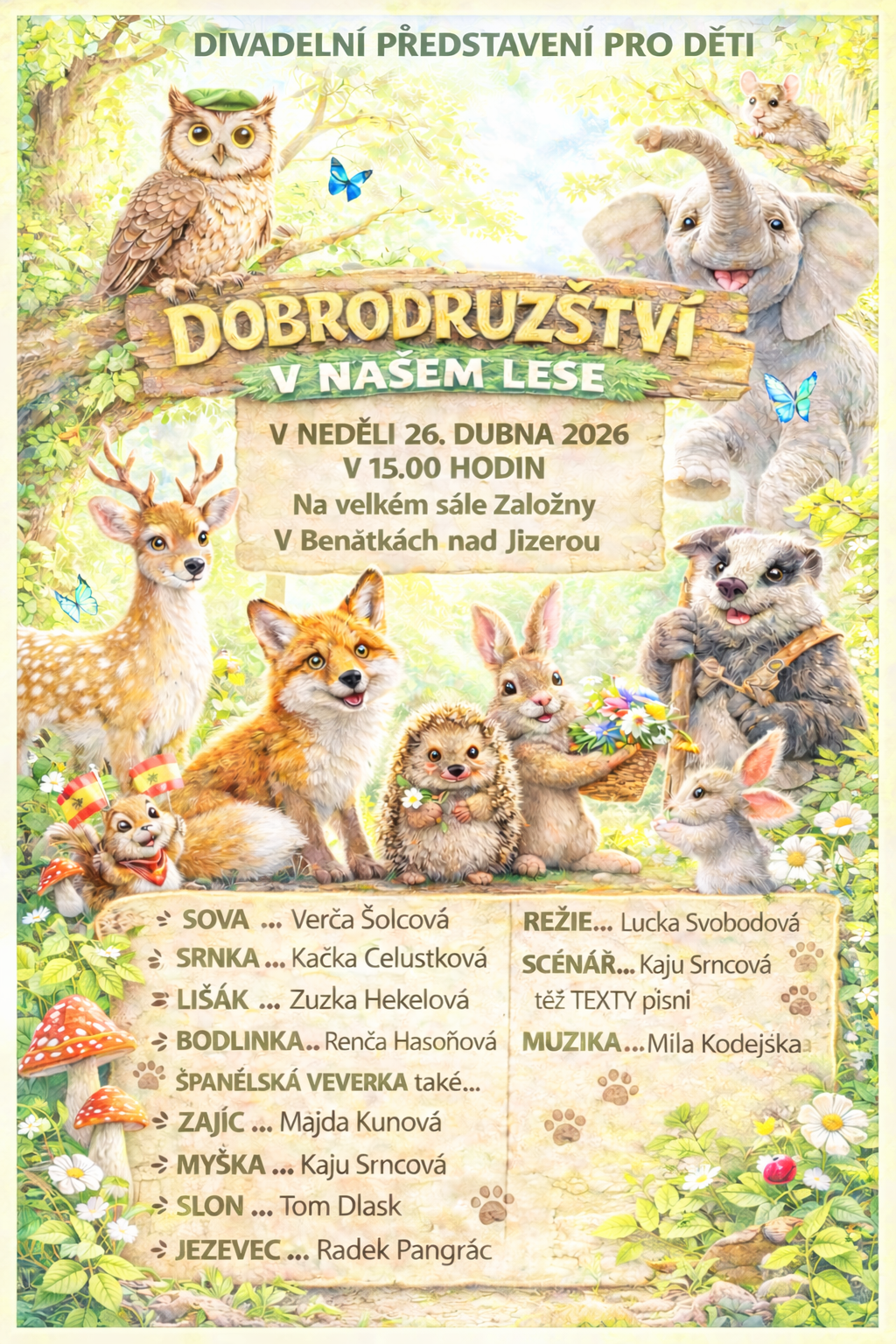 Dobrodružství v našem lese — pohádka pro děti