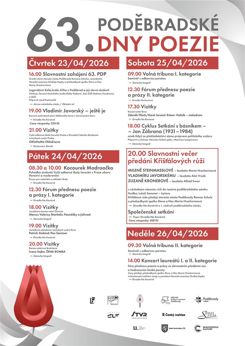 Slavnostní večer Křišťálových růží — Poděbradské dny poezie