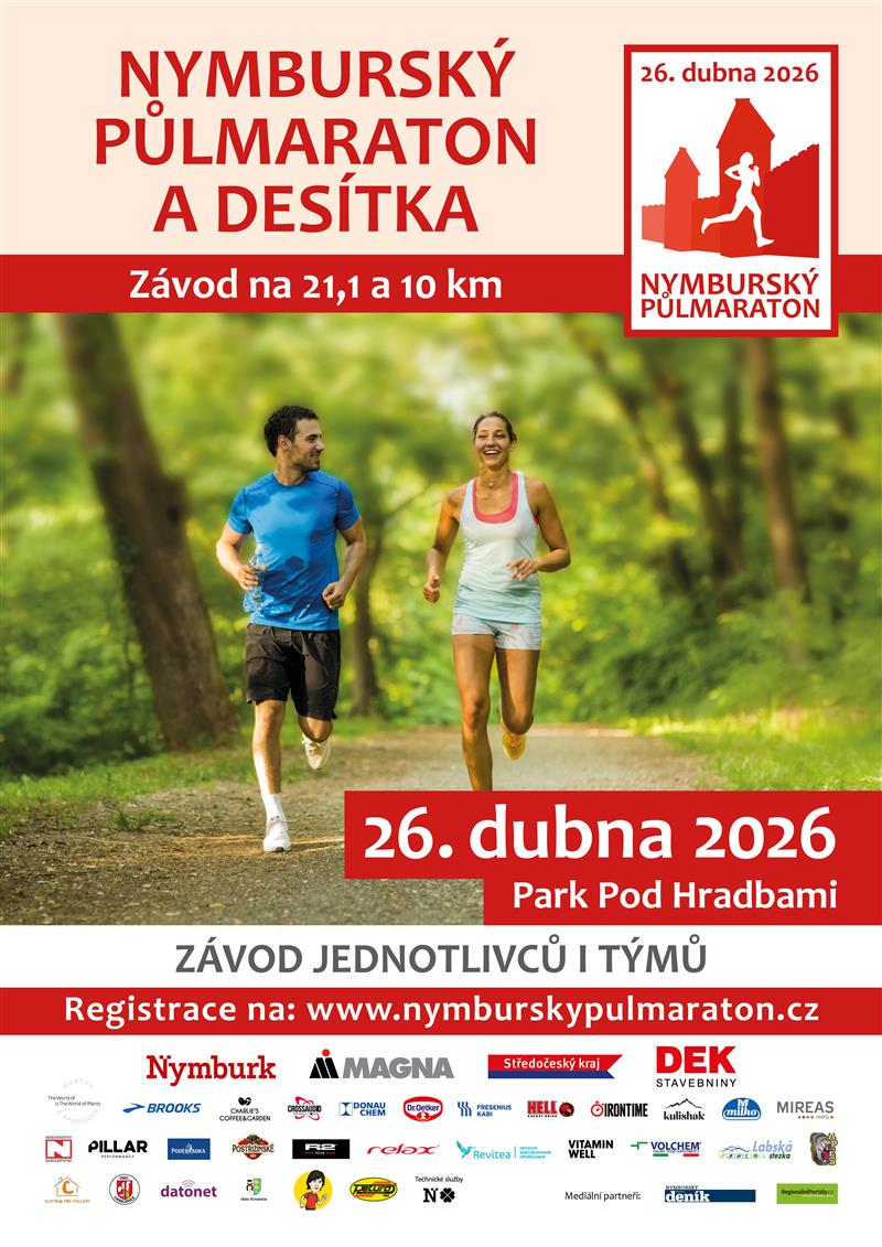 Nymburský půlmaraton a desítka 2026